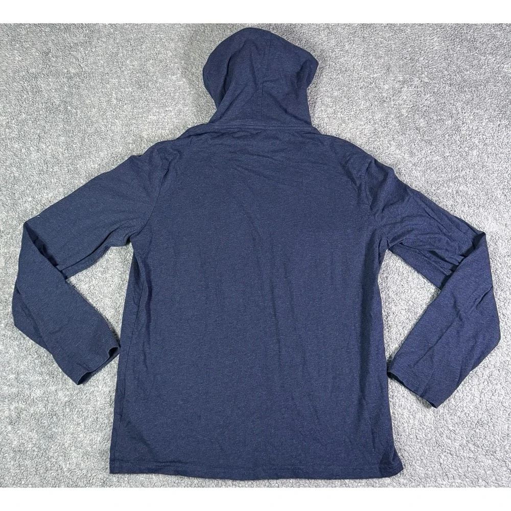 Polo Ralph Lauren Hoodie Men's Small Blue Lightweight Jersey Pony Hooded Shirt